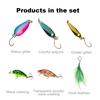 20Pcs/Set Fishing Lure Kit with Artificial Hard Bait Metal Spinner Blade Colorful Feather Freshwater Saltwater Fishing Accessories