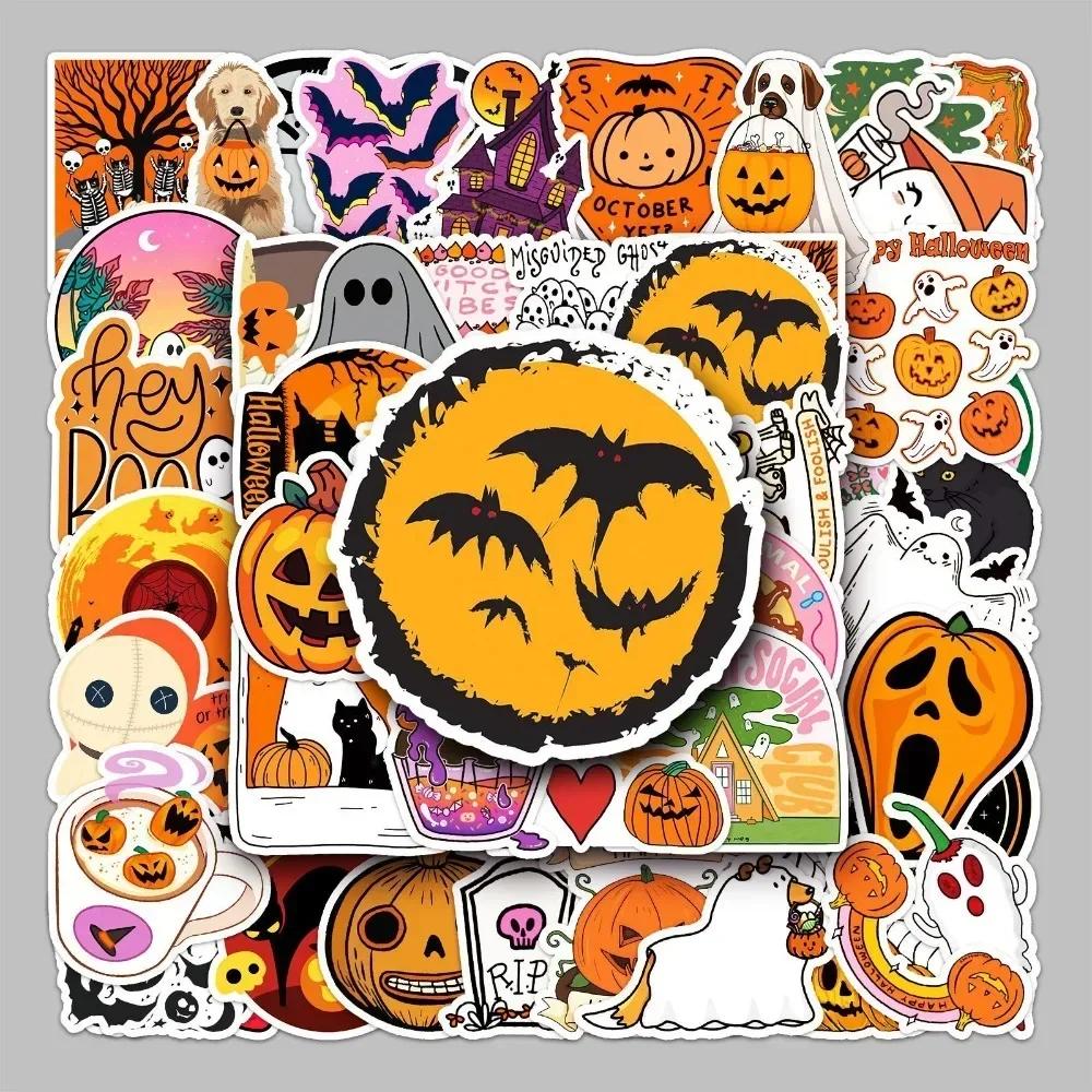 50Pcs Halloween Cartoon Stickers Waterproof Graffiti Decals For Luggage Laptop Water Cup Skateboard Tablet Cup DIY Holiday Decor