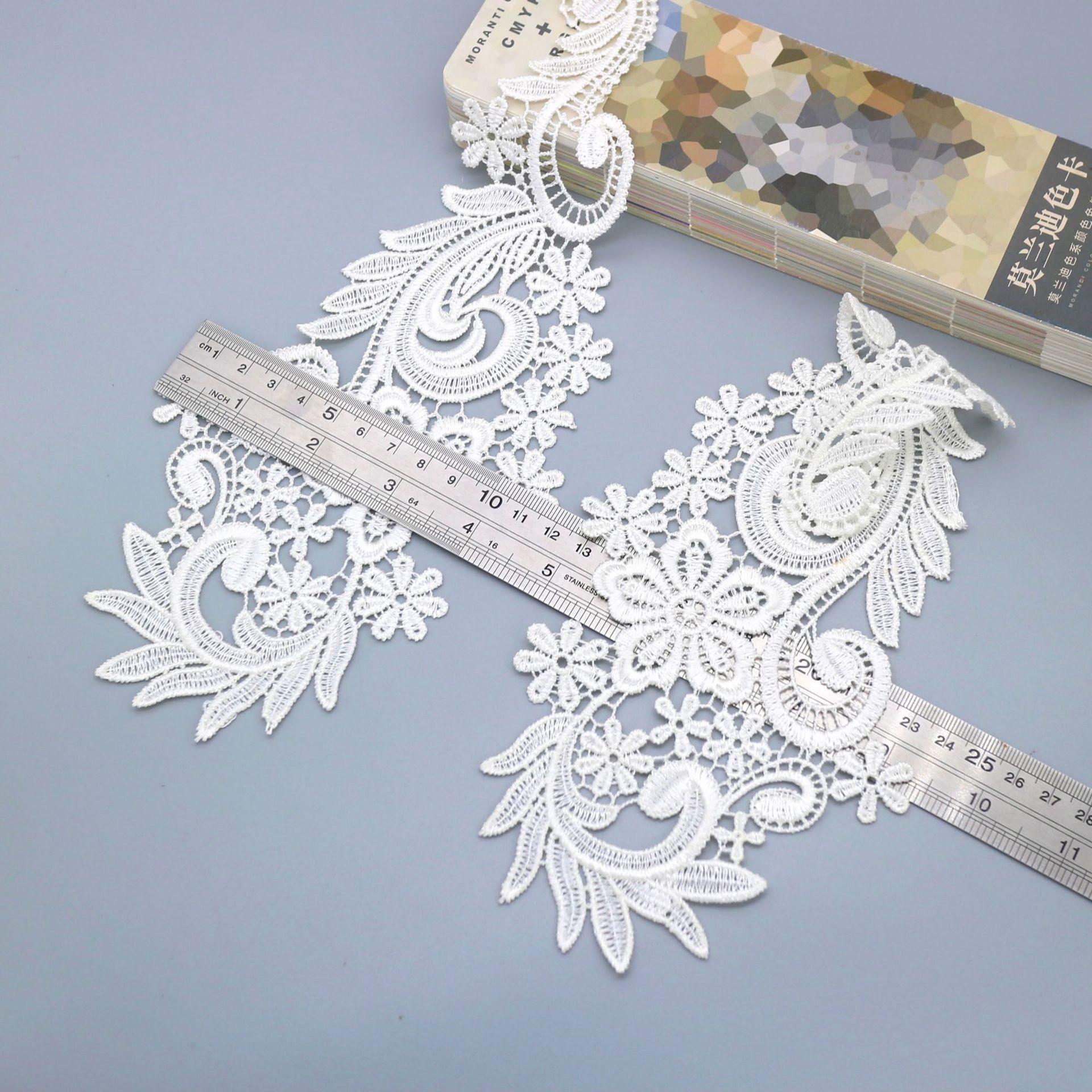 

Кружевная пара Цветок, Растворимая в воде, Полиэстер, Легкая шелковая вышивка, Трехмерная ажурная вышивка, Кружевные аксессуары для DIY BQ2410