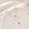 Necklace, Fashionable And Versatile Love Moon Two Layers Two Layers Necklace Item