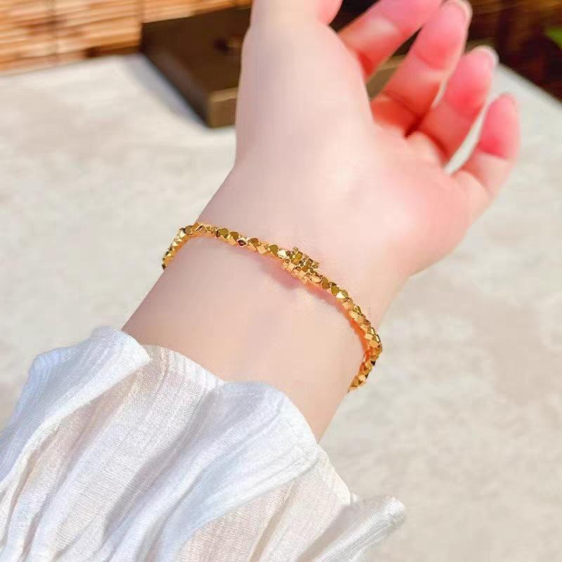 Light Luxury Small Waist Dancing Bead Bracelet For Women Fashion Versatile Hand Jewelry