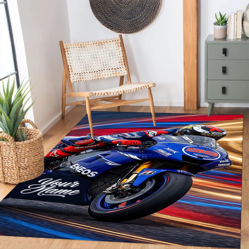 Jorge Lorenzo Personalized Text Floor Mat Suitable For Decorate Room Dormitory Playrooms Dining Room Antislip Rug Anime Office Decor