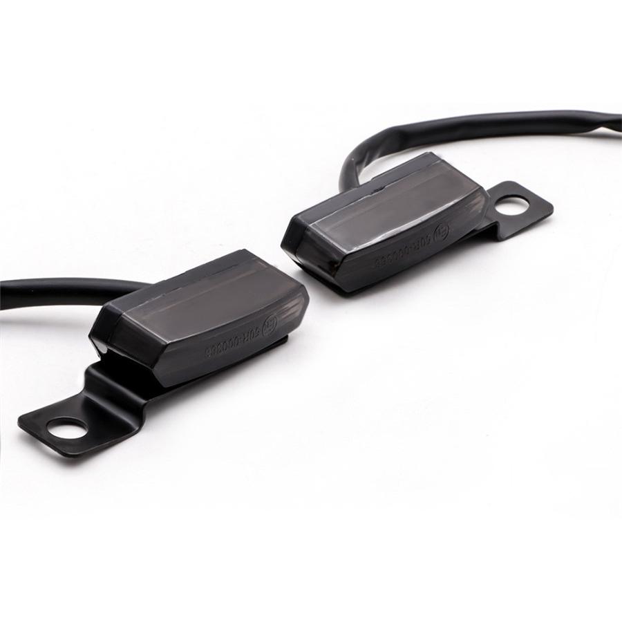 For Honda Yamaha Kawasaki Suzuki 2PCS Flowing Water Universal Mini LED Motorcycle Turn Signal Light Brake Clutch Lever Flashers