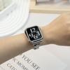 Watchband Metal Strap+Case Women Diamond Bracelet Four-leaf Clover for Apple Watch Band Ultra2 49 44 45 42 40 38mm Series 9 8 7 SE 6 5 4 3