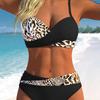 1011 Europejski i amerykański nowy bikini z paskami trójkątna torba podzielony strój kąpielowy nowy