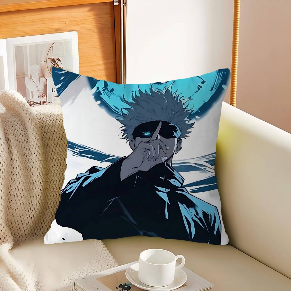 

J-Jujutsu Kaisen Персонажи Юдзи Наволочка Дизайн Чехол для Подушки Декор Праздничный Декораци 16x16Inch