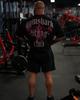 GYM Tuta da Allenamento Fitness Americana Estiva Sportiva Cotone Manica Corta Uomo Larga Moda Stampa Squalo