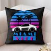 M-Miami Vice Movie Cool Cushion Cover Silky Short Plush Invisible Zipper Dustproof Sofa Pillow Case For Home Decor