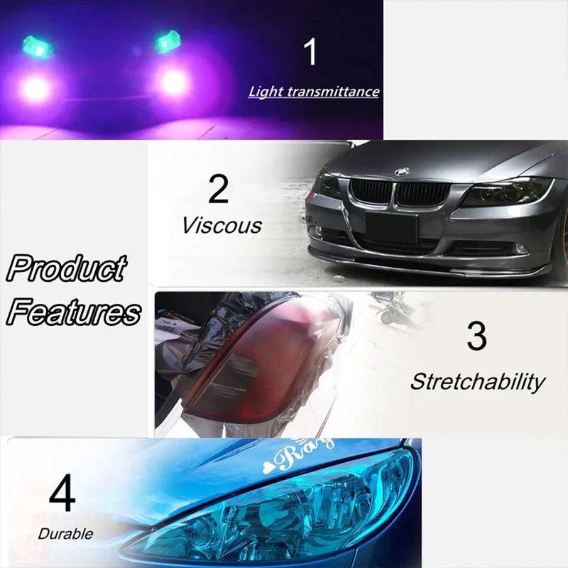 Autoscheinwerferfolie Schutz Grün Getönte Folie PVC-Material Farbwechselnde Vinylfolie Rücklichtaufkleber für Fahrzeugstyling