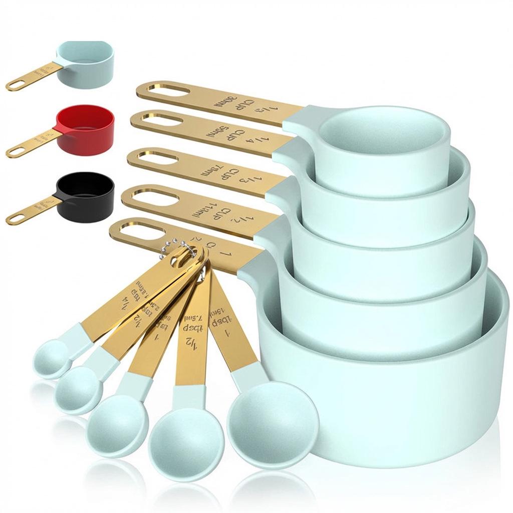 10-Piece Colorful Food-Grade PP Baking Measuring Cup & Spoon Set