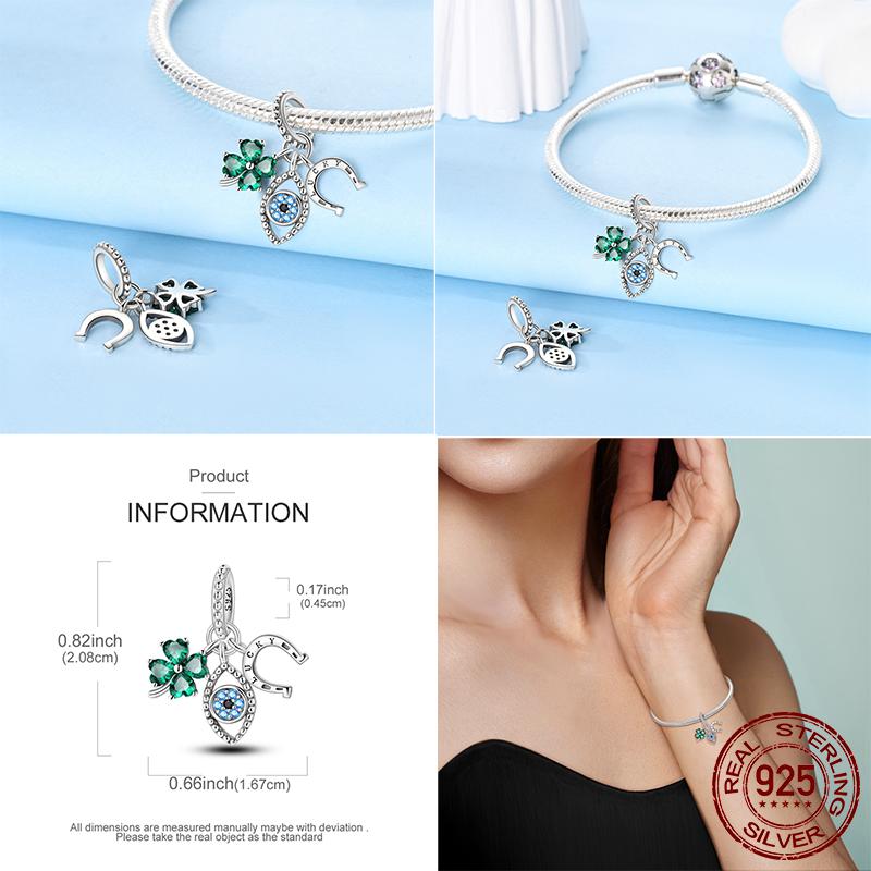 New Copper Tree Of Life Charms Beads Heart Gemstone Pendant Fit Original Charm Bracelet Women Jewelry Gift