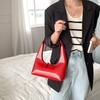 Korean Niche Design High-end Bag Women 2025 New Retro Underarm Patent Leather Shiny One-shoulder Handbag