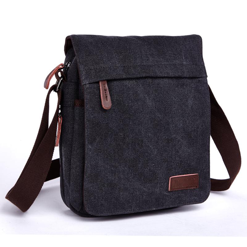 Casual Men Shoulder Bags Vintage Canvas Fashi Zipper Ipad Bag Cellphe Bag Male Messenger Bags Handbag New 2026 Gift for Man