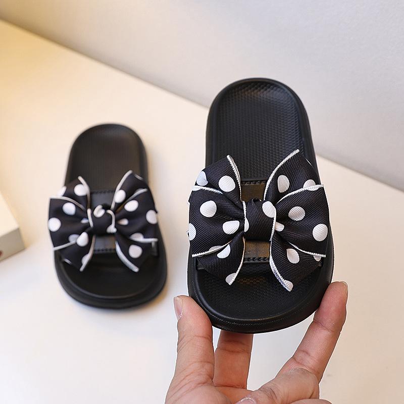 Summer Children's Slippers Girls Princess Non-slip Soft Sole Slippers Toddler Girl Shoes Bow Tie Slippers Flip Flops Outdoor