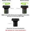 3 Pcs Motorcycle Mirror Hole Plug M10x1.25, Universal Space Aluminum Motorcycle Rear View Mirror Screws Suitable for Most Motorcycle(Honda,Yamaha,