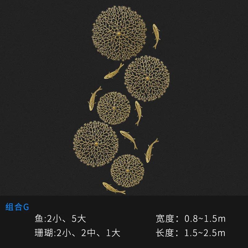 Copper Wealth Attracting Carp Wall Decoration Wall Pendant Living Room Entrance Corridor Decoration Sofa Background Wall Decor