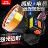 Induction Led Glare Rechargeable Headlight Dual Lithium Battery Zoom Head Wearing Miner S Lamp Long Range Outdoor Night