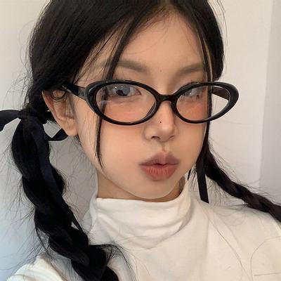 Lunettes Y2K Rétro Noires Ovales à Petite Monture pour Femmes Lunettes Anti Lumière Bleue Monture de Lunettes Style Mode 2023 Lunettes