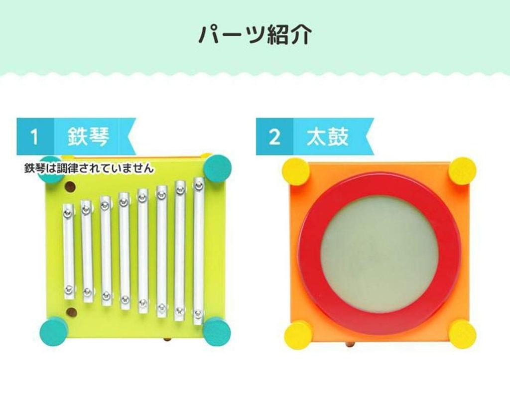 Toy Melody Cube Educational Toy Wooden Toy Musical Instrument Drum Birthday Gift 1 Year Old 2 Year Old Care Guide Included Edutē I'M