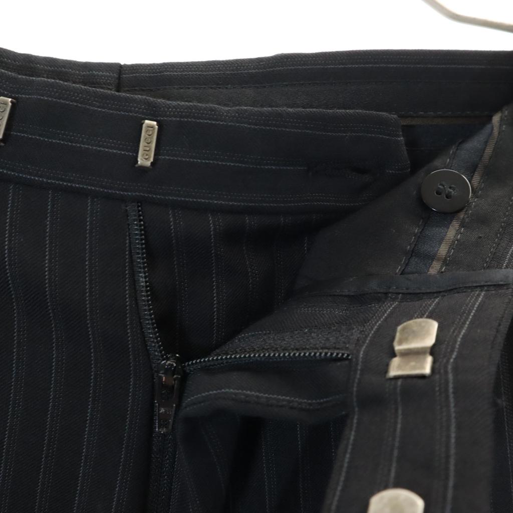 GUCCI made in Italy Striped Pattern suit Setup 46 black Men's Used