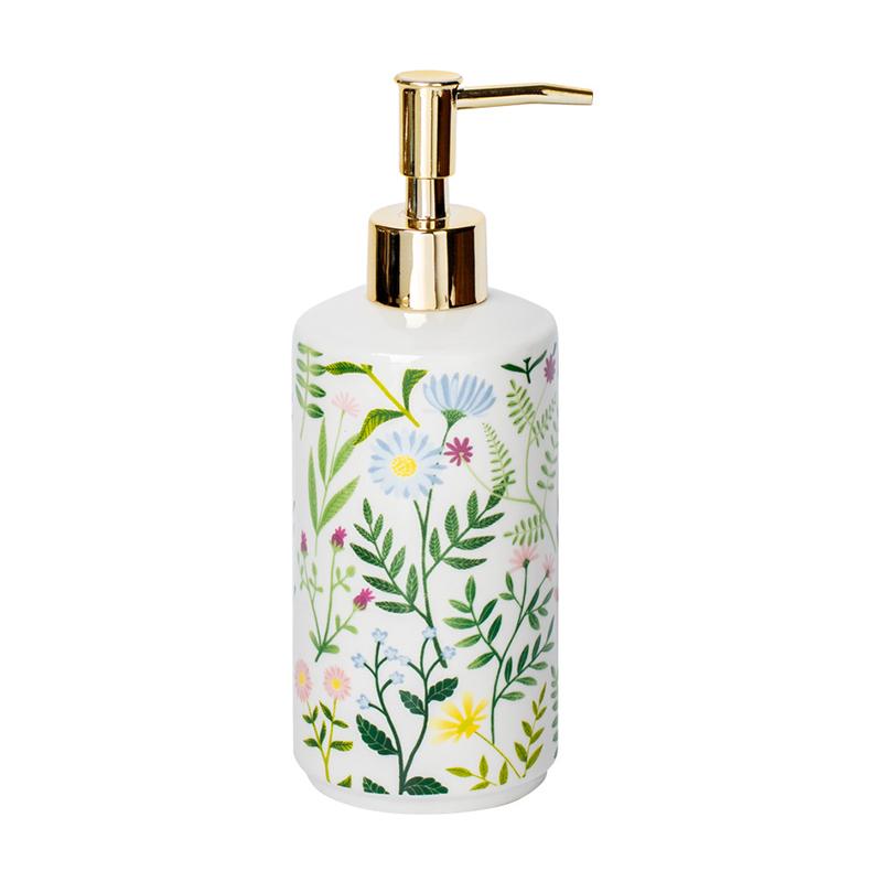 

1 шт. Керамический декор для ванной комнаты Влаго- и пятноустойчивый Отельный пресс-насос Домашний Многоразовый контейнер для жидкости Элегантный Объем 430 мл