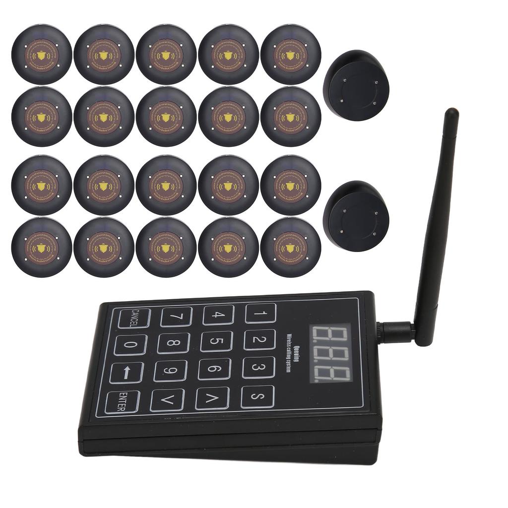 Drahtloses Gästeaufruf-Warteschlangensystem Langstrecken-Aufrufsystem mit Sender und 20 Pagern für