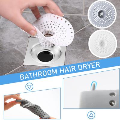 Sink Anticlogging Silicone Floor Defend Cover, Bathroom Hair Anticlogging Filter