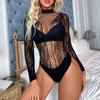 Sex Underwear Long Sleeve Mesh Uniform Seduction One-piece Stockings Sexy Mesh