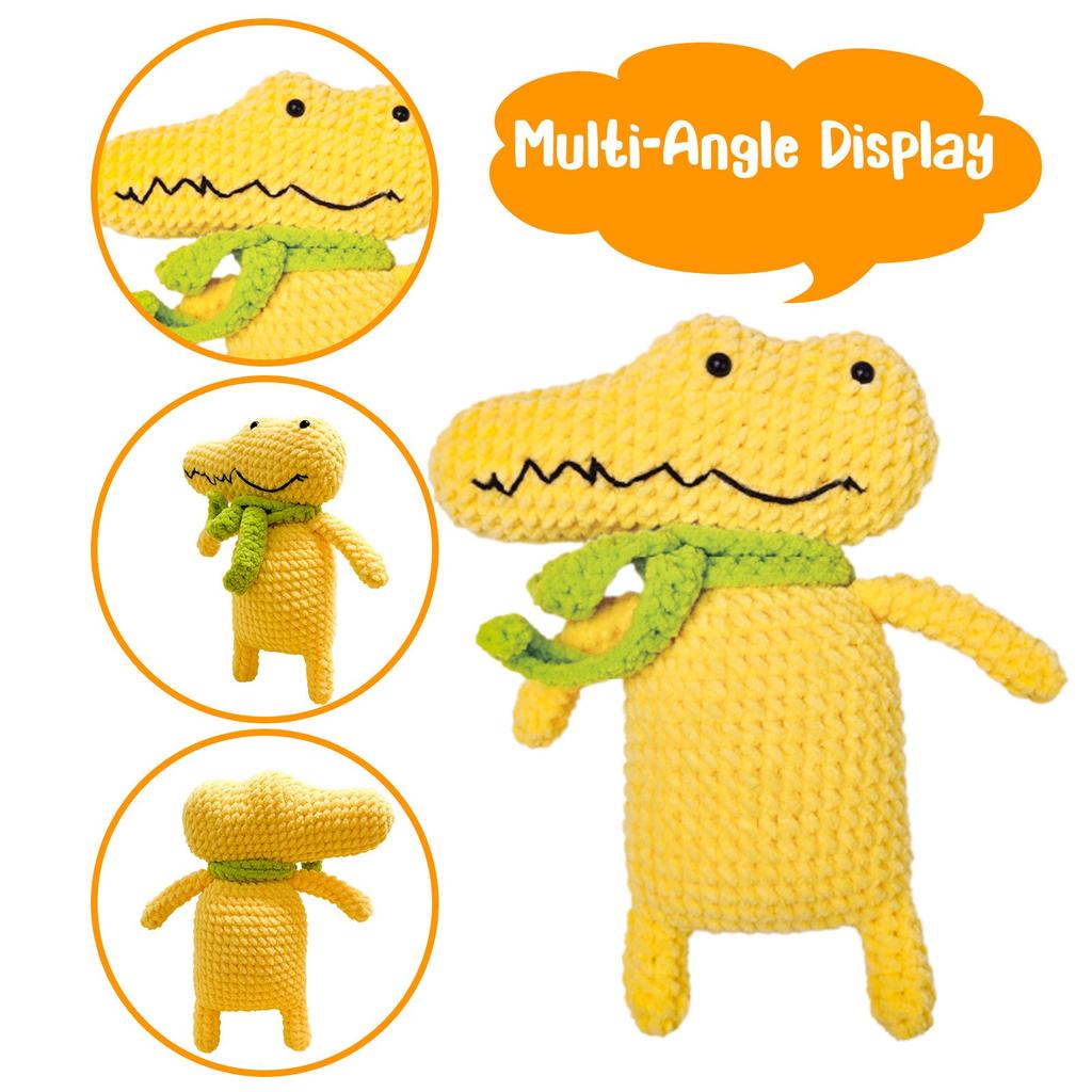 Niedliche Häkelpuppen, Plüschaccessoires und Anhänger, Wollstrick-DIY-Materialset mit bebilderten Schritten