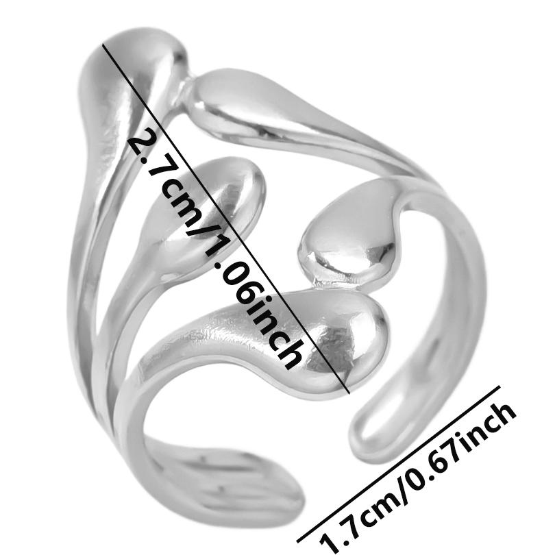 1/5pcs Silver Color Snake Beads Round Heart Stainless Steel Rings For Women Men Accessories Vintage Jewelry Finger Ring Anillos