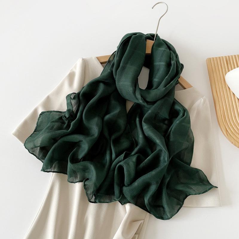 

Однотонный шарф для женщин Европейский и Американский платок Весна и Лето Черный шарф средней длины Длинная шаль