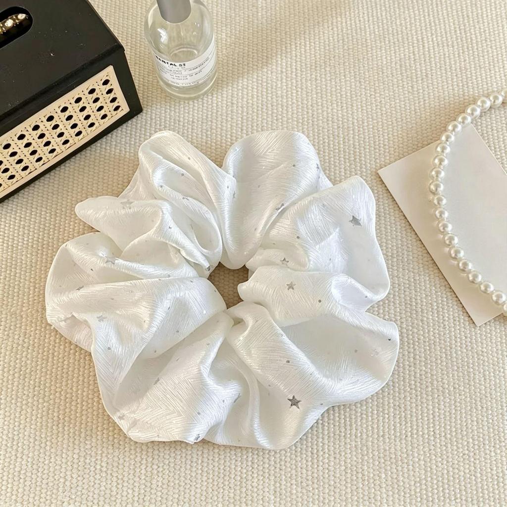 Early Spring 2025 Sea Salt Blue High-End Large Intestine Hair Tie - Brightens Skin, Lazy Style Hair Flower, New Accessory.
