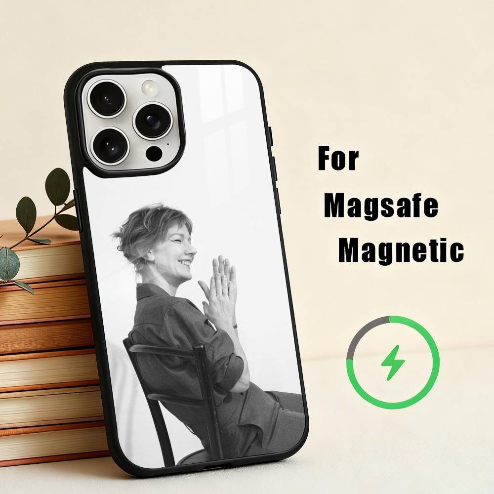 German Actress Sandra Huller   Phone Case For iPhone17,16,15,14,13,12,11 Plus,For Magnetic Wireless Charge Cover