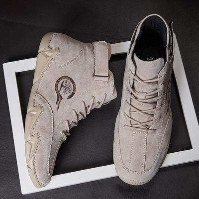Fashion Brand's New Autumn Men's Shoes Are Anti Slip Wear-resistant Low Top Casual Motorcycle Boots Fashionable High Top Workwear Shoes