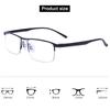 Progressive Multifocal Reading Glasses Blue Light Blocking Half Frame Bifocal +1.00 to +4.00 for Men Women Presbyopia Eyeglasses