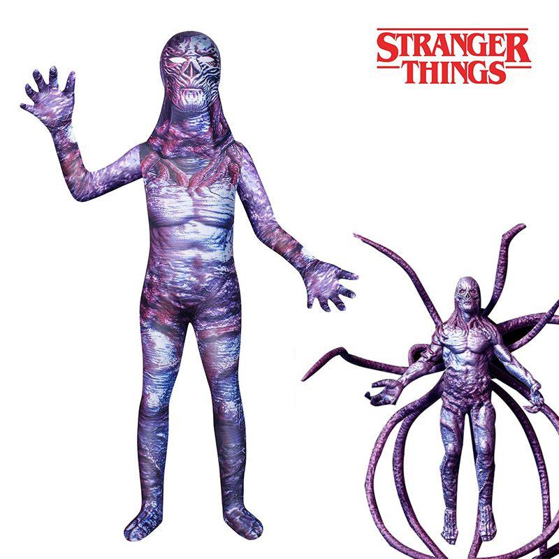 Stranger Things Halloween Kinder Cosplay Kostüm Einteiler Set Perfekt für Maskeraden und Themenpartys