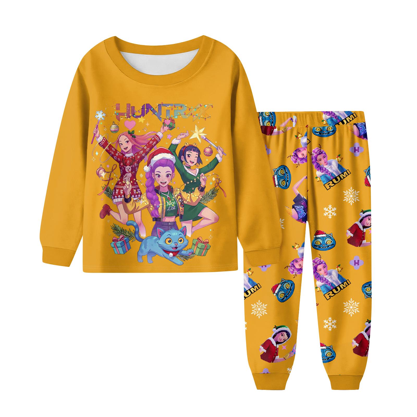 

Детский модный костюм юбка топ с круглым вырезом и длинными рукавами брюки 160 жёлтый