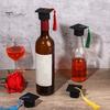 20Pcs Felt Mini Graduation Bachelor Hat with Tassels Celebrations Graduation Wine Bottle Topper Graduation Party Supplies