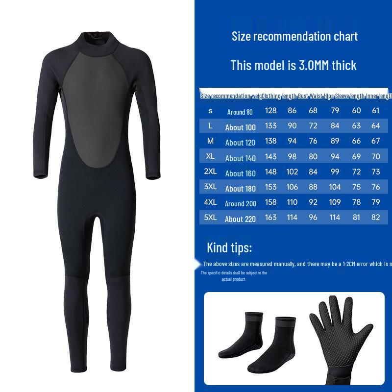 Women's 3mm Winter Wetsuit: One-Piece Snorkeling, Jellyfish & Sun Protection, Warm Surfing Swimsuit
