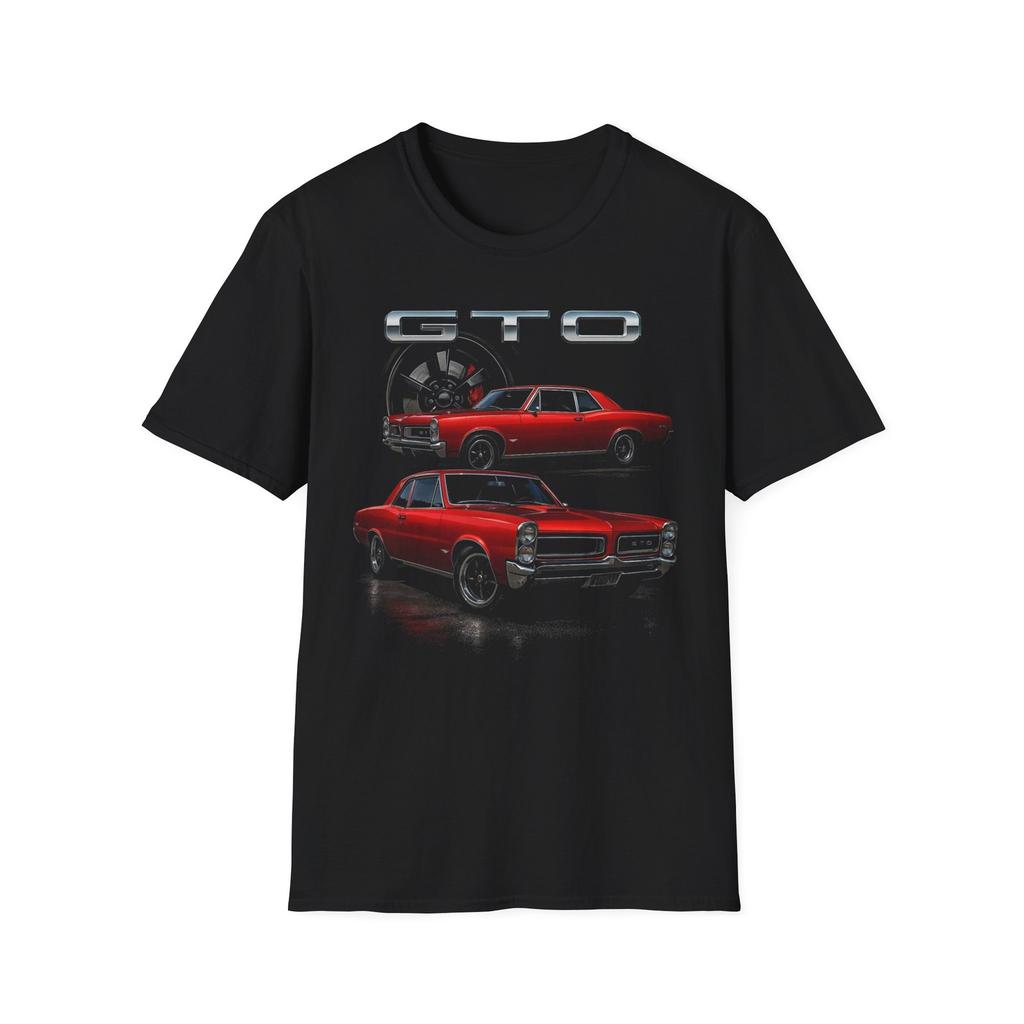 1966 GTO T-Shirt Le Mans Muscle Car Red Classic Vintage Racing Tee