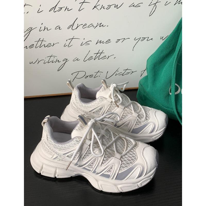 Hot-selling summer new thick-soled heightening dad shoes breathable mesh casual sports shoes 3817