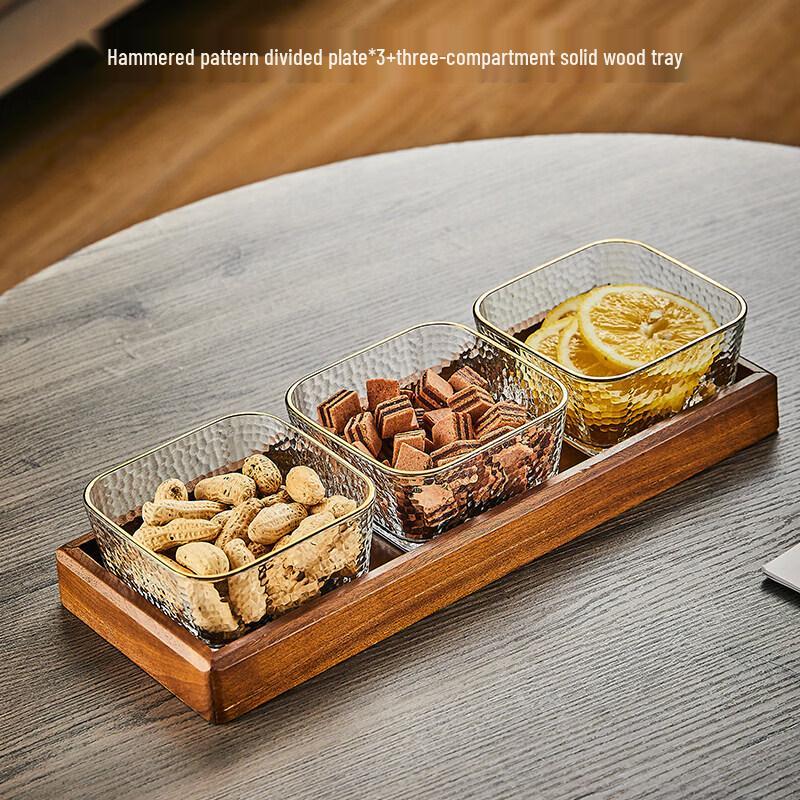 Luxury Walnut & Glass Fruit Platter
