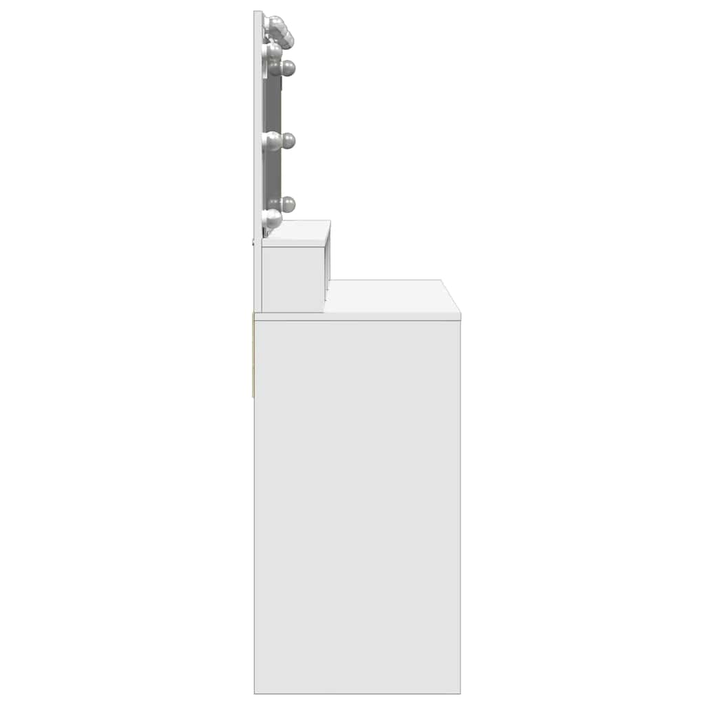 Makeup Table with LED Lighting White 80 X 41 X 134.5 Cm