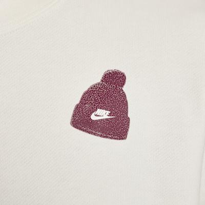 Nike Sweatshirts Women's White Crew Neck Moderate Regular