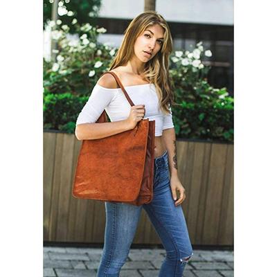 Shoulder Woman Tote Handmade Leather Bags for Women And Woman Handmade Tote Purse Shoulder Market and Shopping Bags Brown Premium Quality