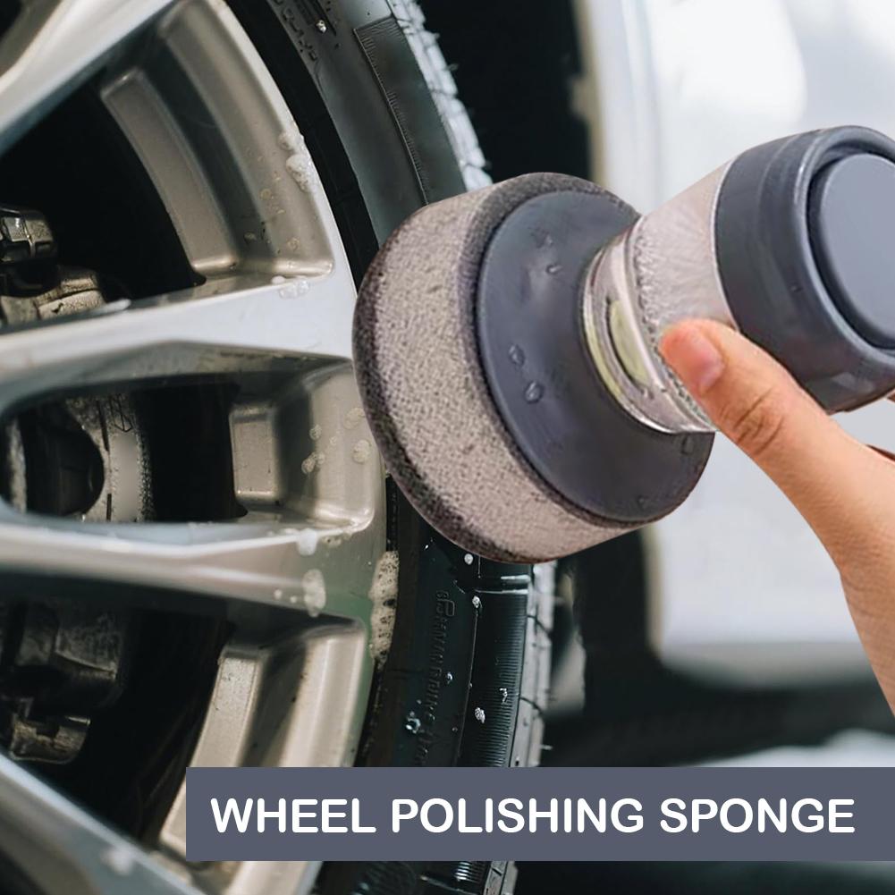 Wheel Polishing Sponge Car Paint And Tire Waxing Tool Contour Sponge Applicator Tire Accessories Brush Cleaning Auto V3H4