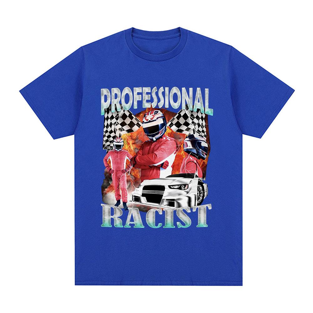 Professional Racer Graphic T-Shirt Funny Racing Meme Men's Fashion Vintage Short Sleeves T-shirts 100% Cotton Oversized T Shirts