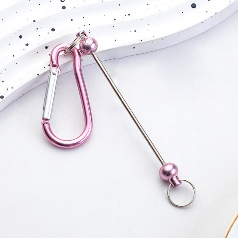 Beadable Keychains Bars Blank Beadable Keychains Bars Metal Keychains Multifunctional Key Fob Blank for Jewelry Making