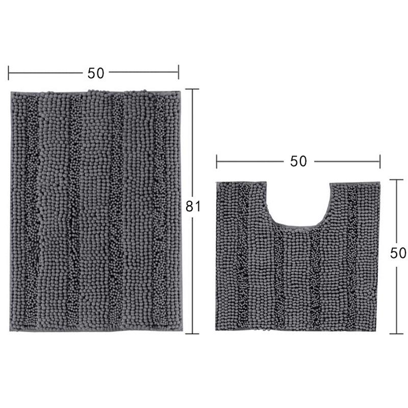 Short Velvet Chenille Floor Surface Mat Long Doormat Washroom Moisture-wicking Slip-resistant Mat Bathroom Bedroom Carpet