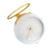 Desktop Alarm Clock Students Dormitory Mini Alarm Clock Ornaments Simple Metal Desktop Clock White